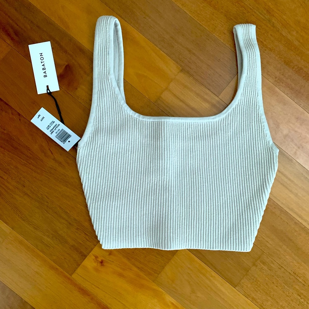 Babaton aritzia sculpt square neck crop tank